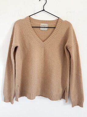 NEW Jumper 1234 Cashmere Camel V-Neck Cardigan S